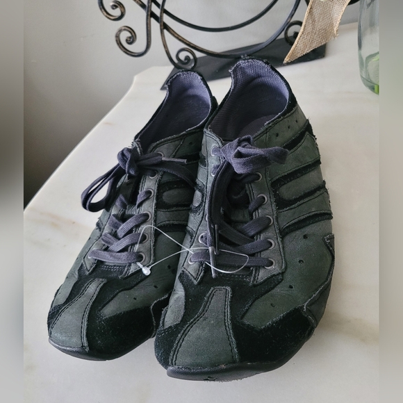 Diesel Almaty Genuine Leather Sneakers/Trainers Dark Green/Black Shoes M8/EU40.5 - Picture 8 of 16